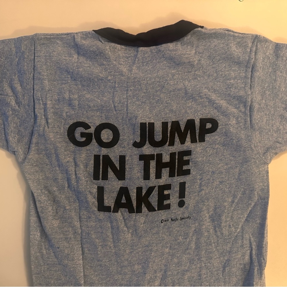 Vintage Lake Tahoe Heather Blue Ringer Tee